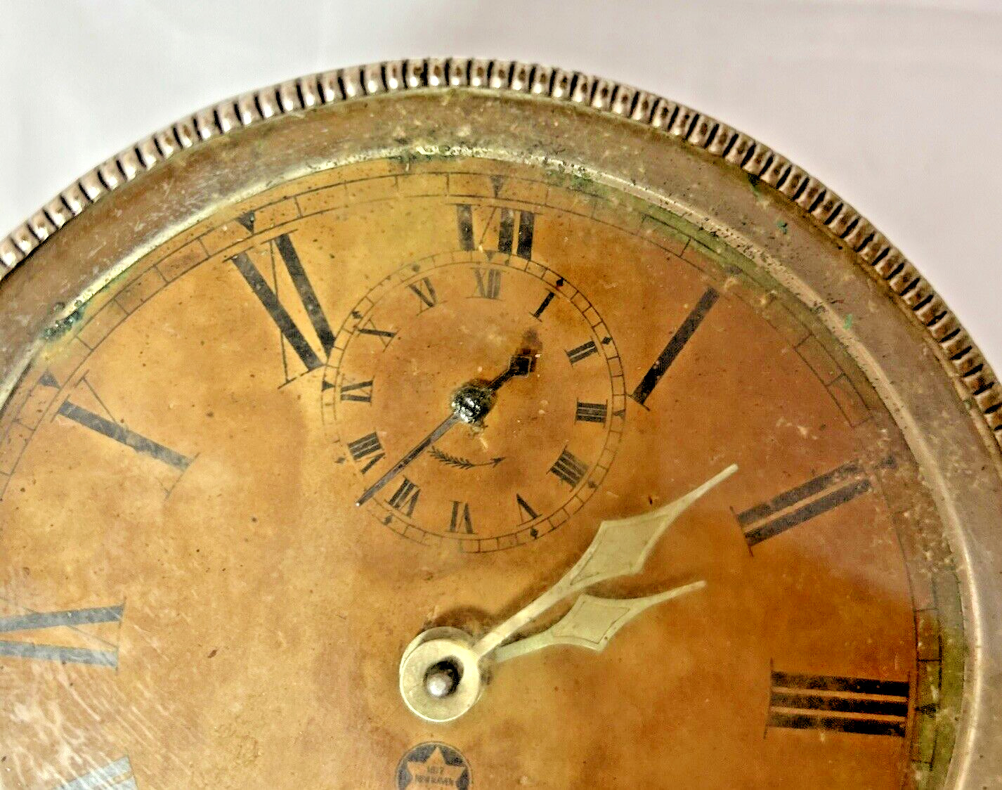 1800s New Haven Intermittent Pie Crust Alarm Clock