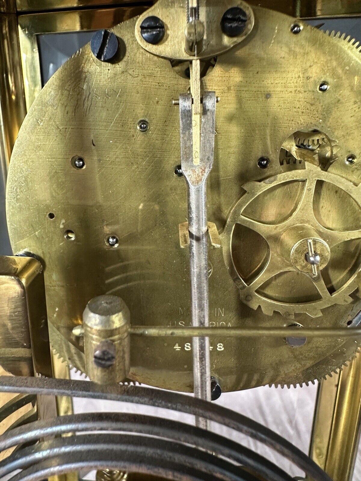 1900's Seth Thomas Brass Mantle Clock - Fully Restored