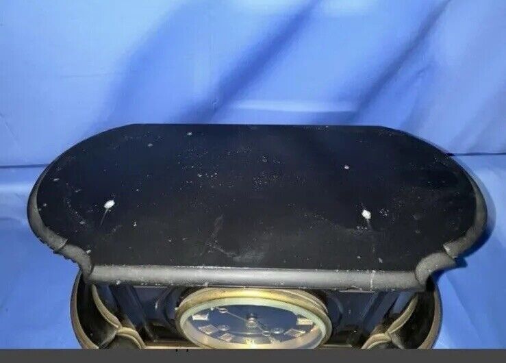 French Moreau Mantel Clock with Woman Figure