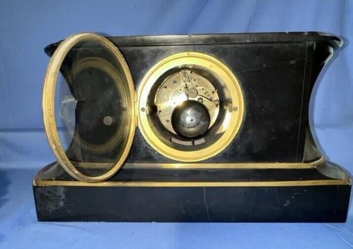 French Moreau Mantel Clock with Woman Figure
