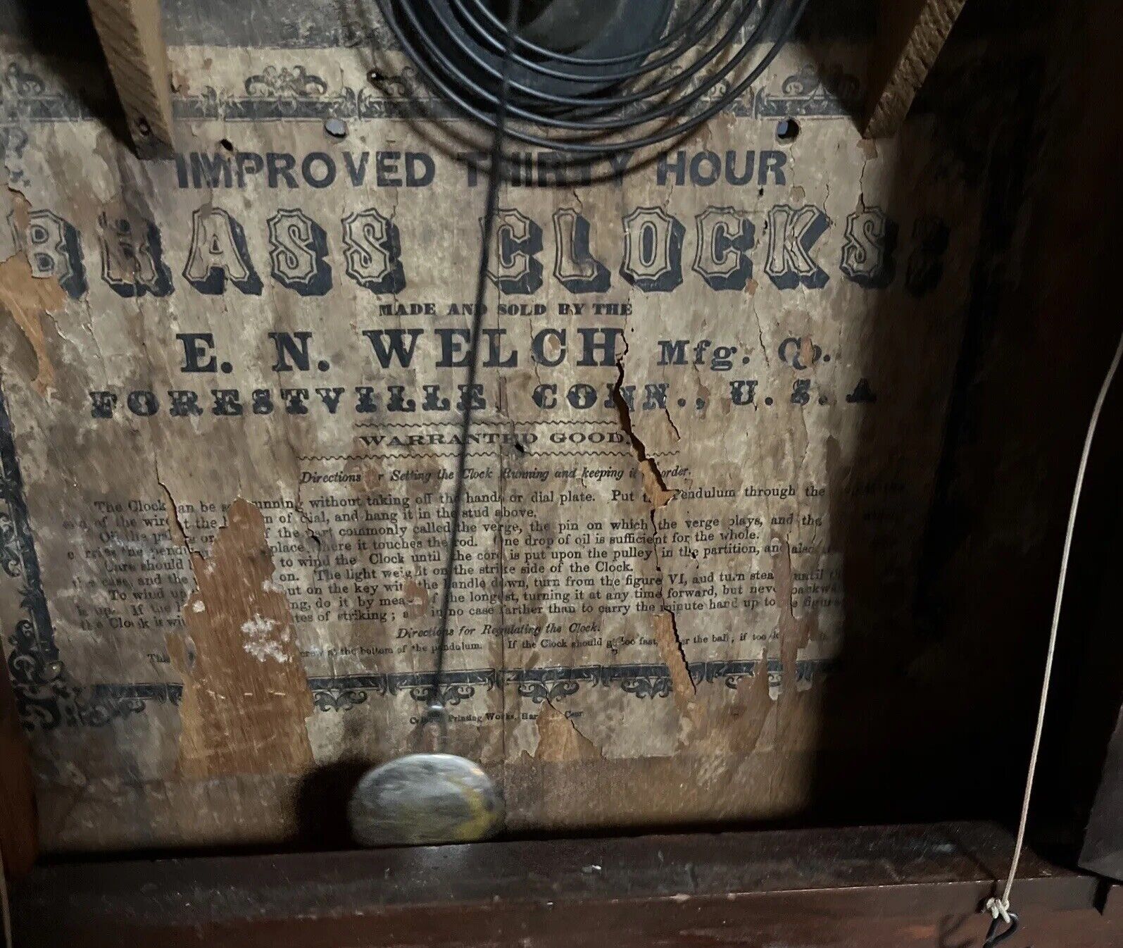 Vintage Welch OG Mantel Clock