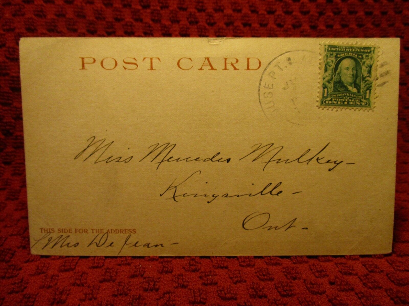 Vintage Postcard: Mirror Lake, Adirondack Mountains NY