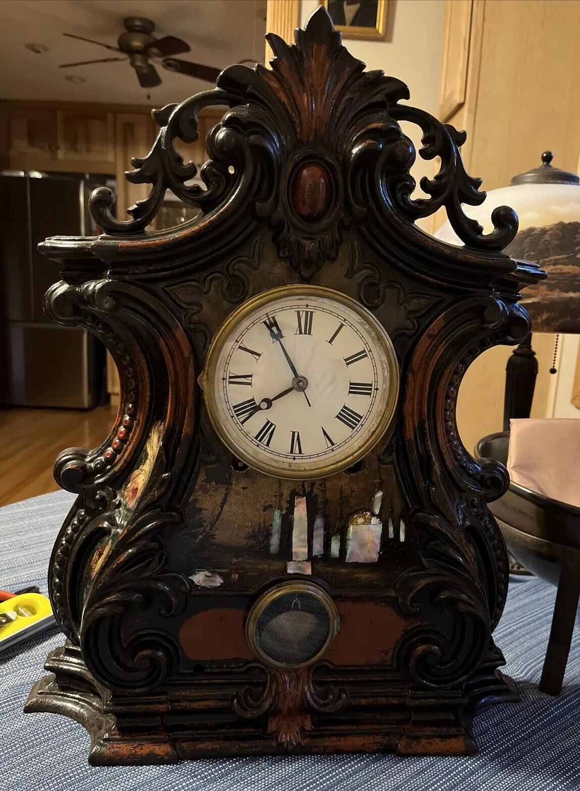 Vintage Iron Mantel Clock
