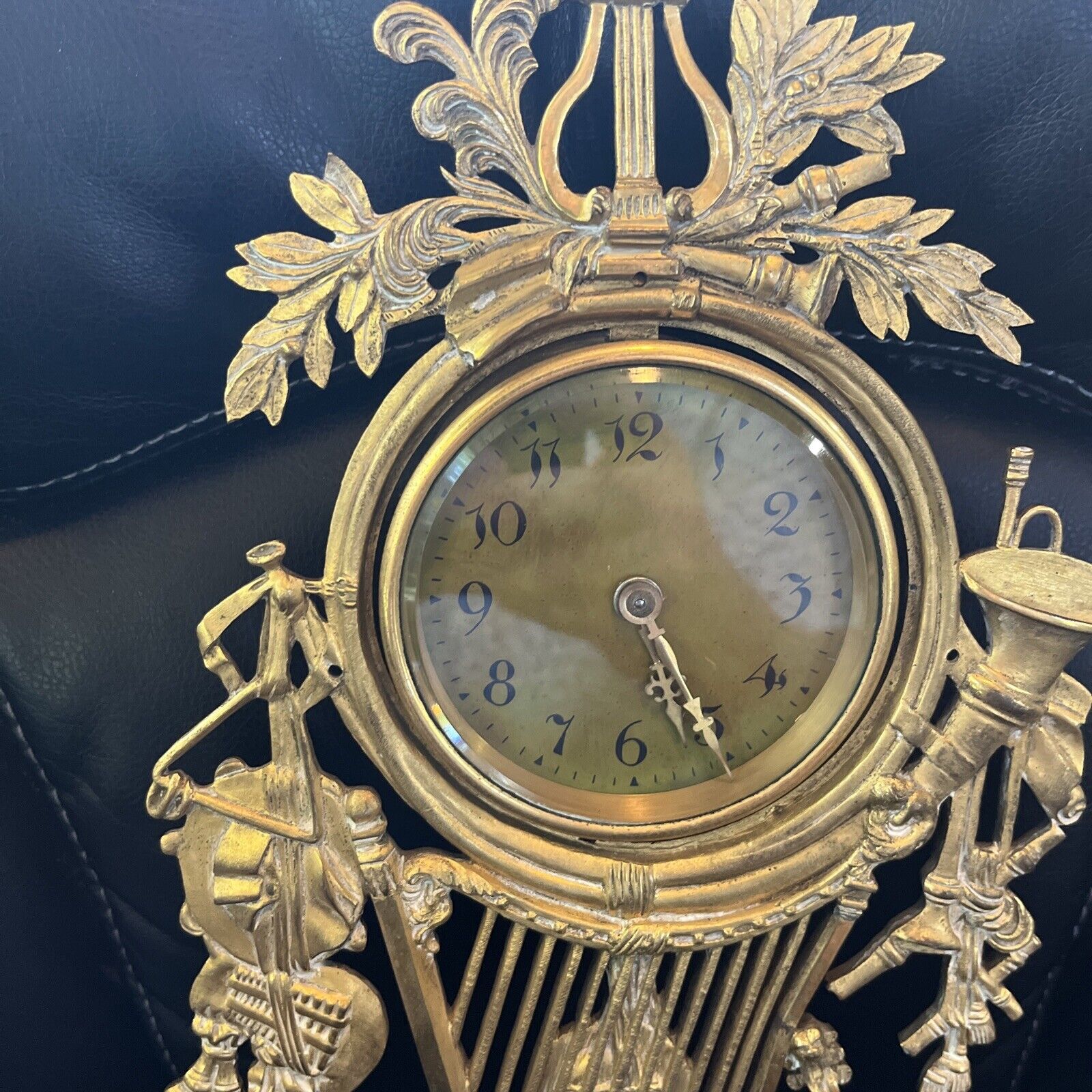 Musical Theme French Mantel Clock - Antique