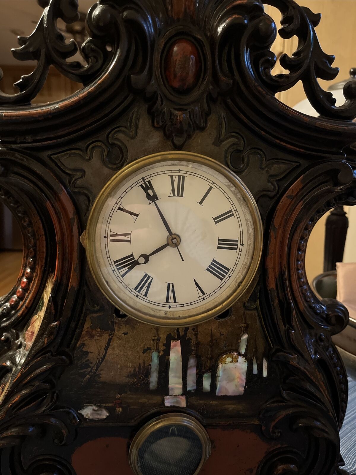Vintage Iron Mantel Clock