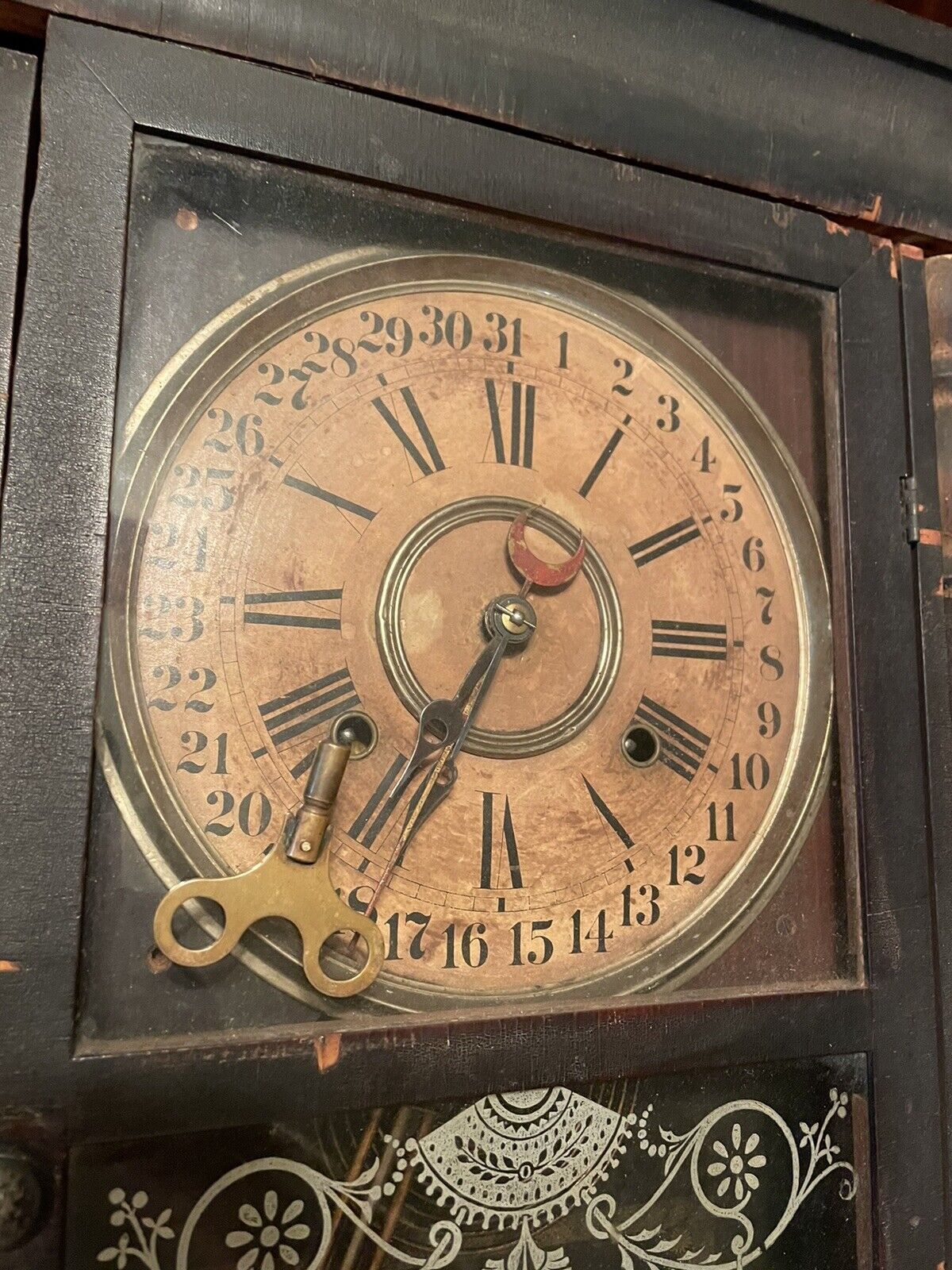 Late 1800s Antique Davis Clock Co. Columbus, Mississippi
