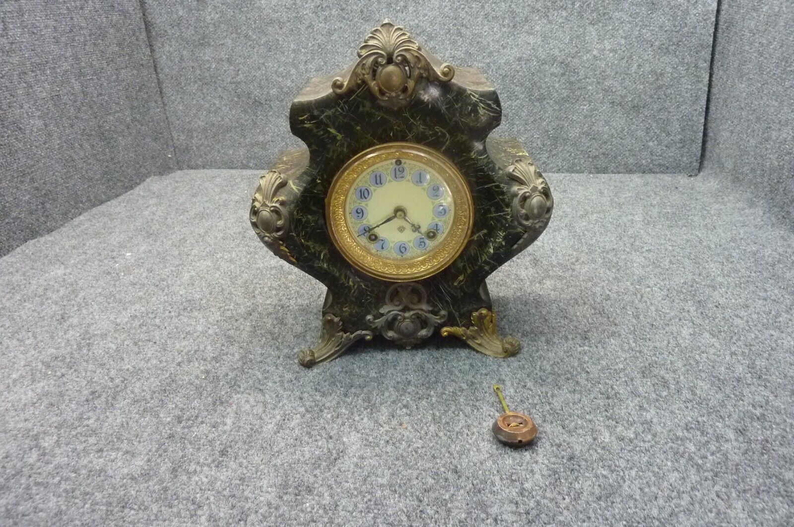Ansonia 1800s Heavy Cast Iron Mantle Clock