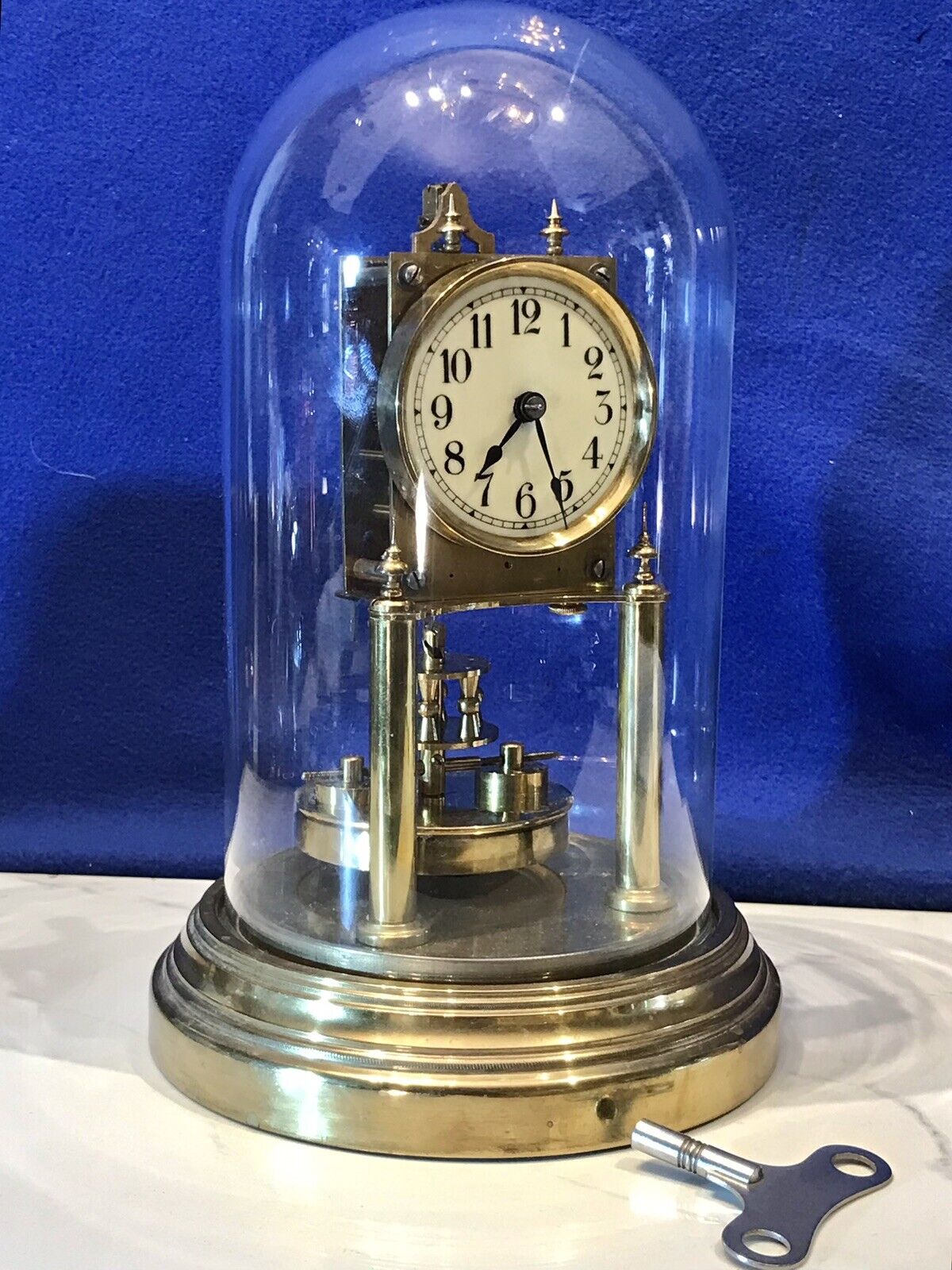 Vintage Gustav Becker Anniversary Pendulum Clock from Germany