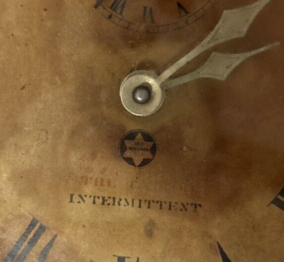 1800s New Haven Intermittent Pie Crust Alarm Clock