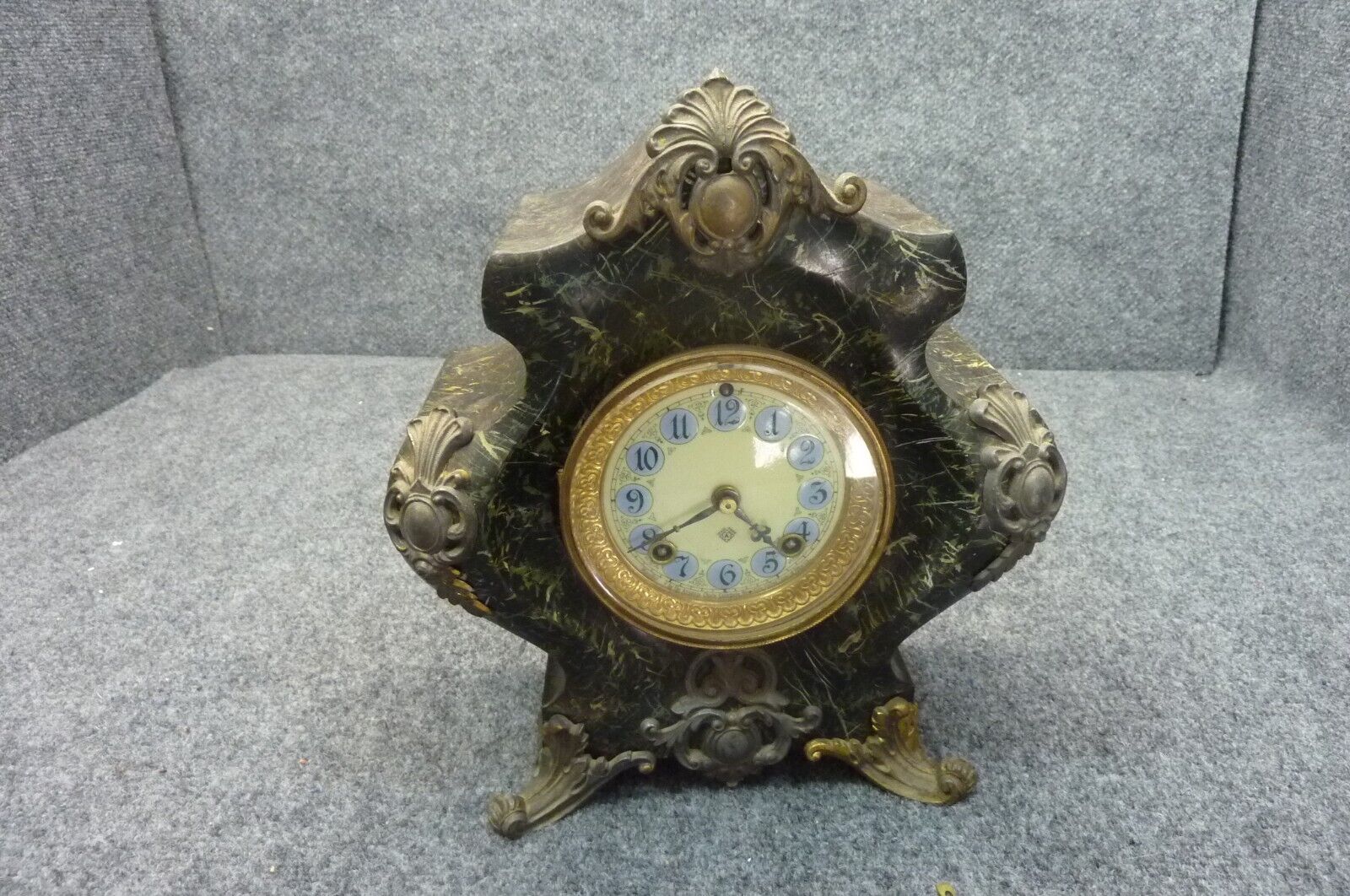 Ansonia 1800s Heavy Cast Iron Mantle Clock