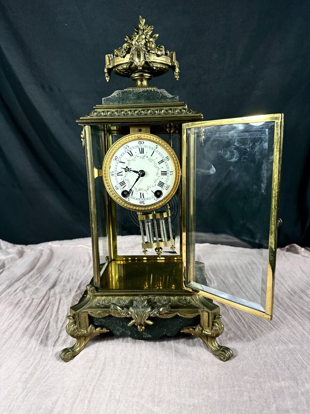 1900's Seth Thomas Brass Mantle Clock - Fully Restored