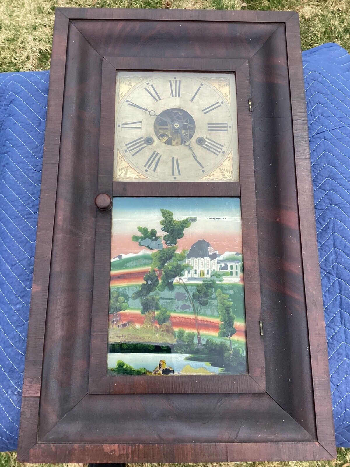 1800's Antique Clocks by WS Johnson, Cast Iron Weights