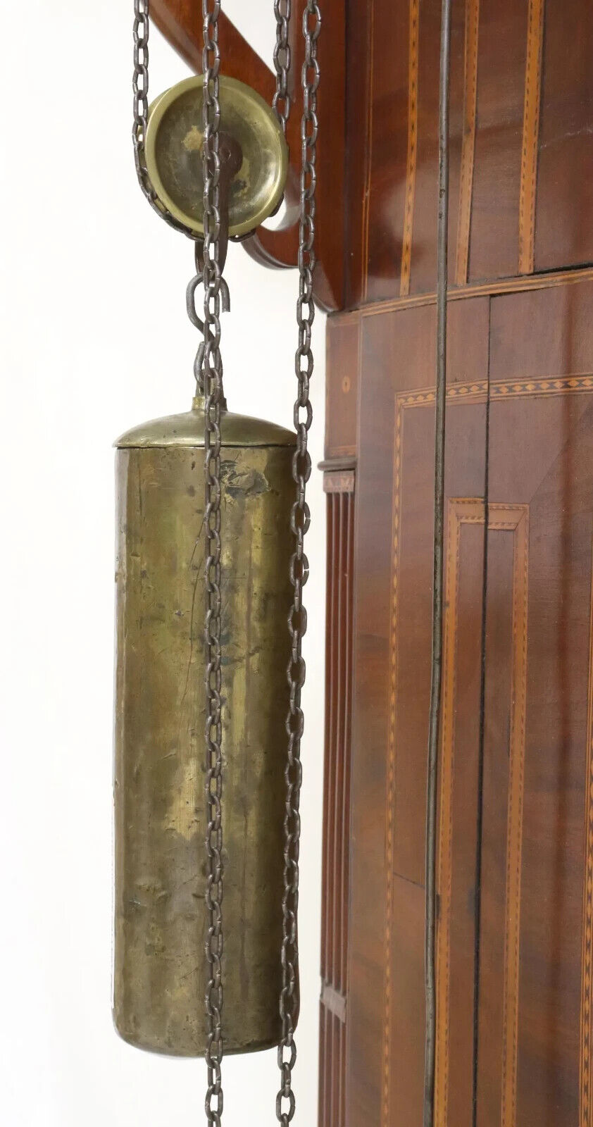 Georgian Period Mahogany Wall Clock with Crest