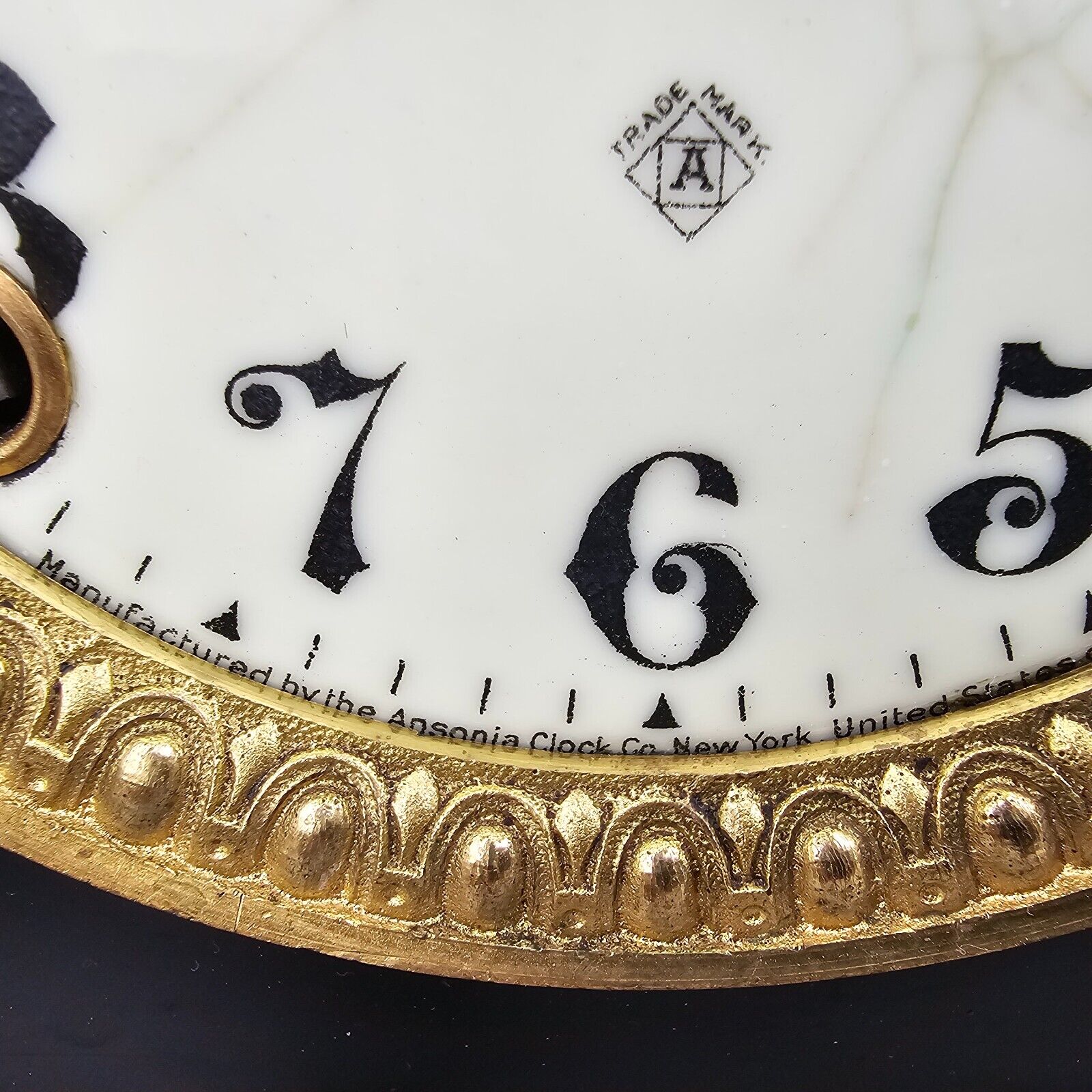 Antique Ansonia Heavy Mantle Clock with Columns/Pendulum