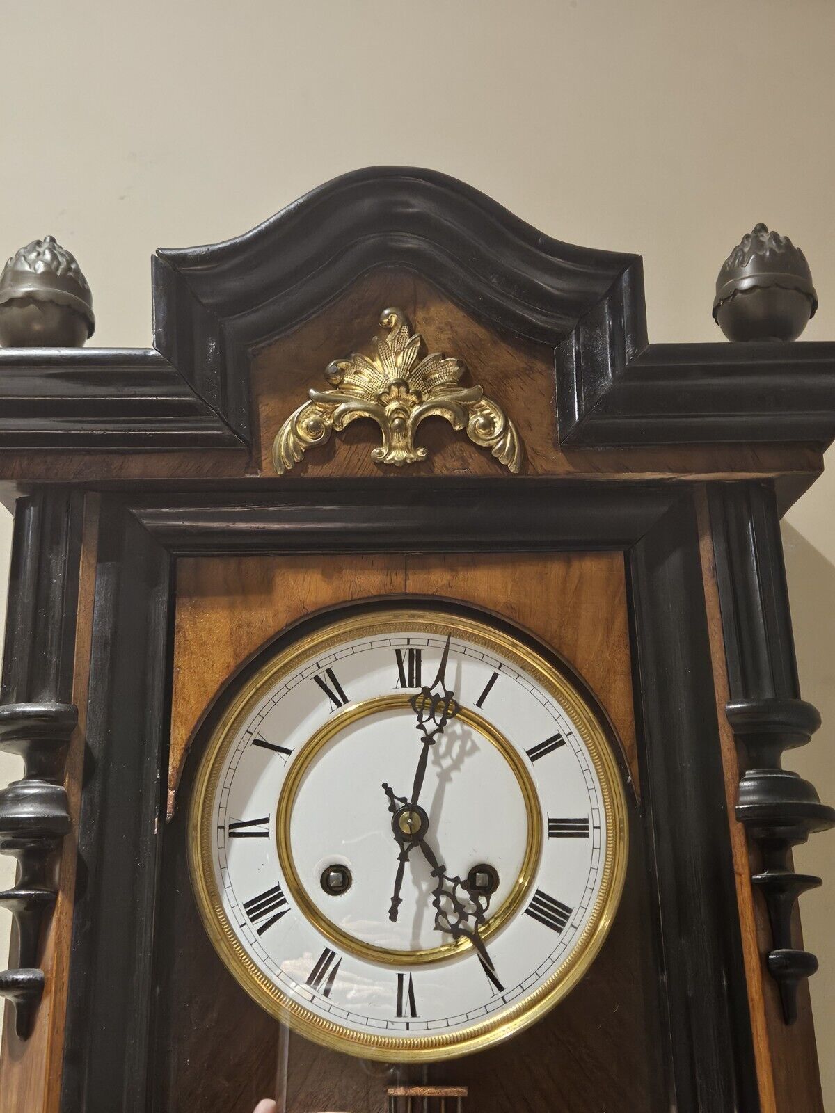 1800s German Vienna Regulator Wall Clock - Working
