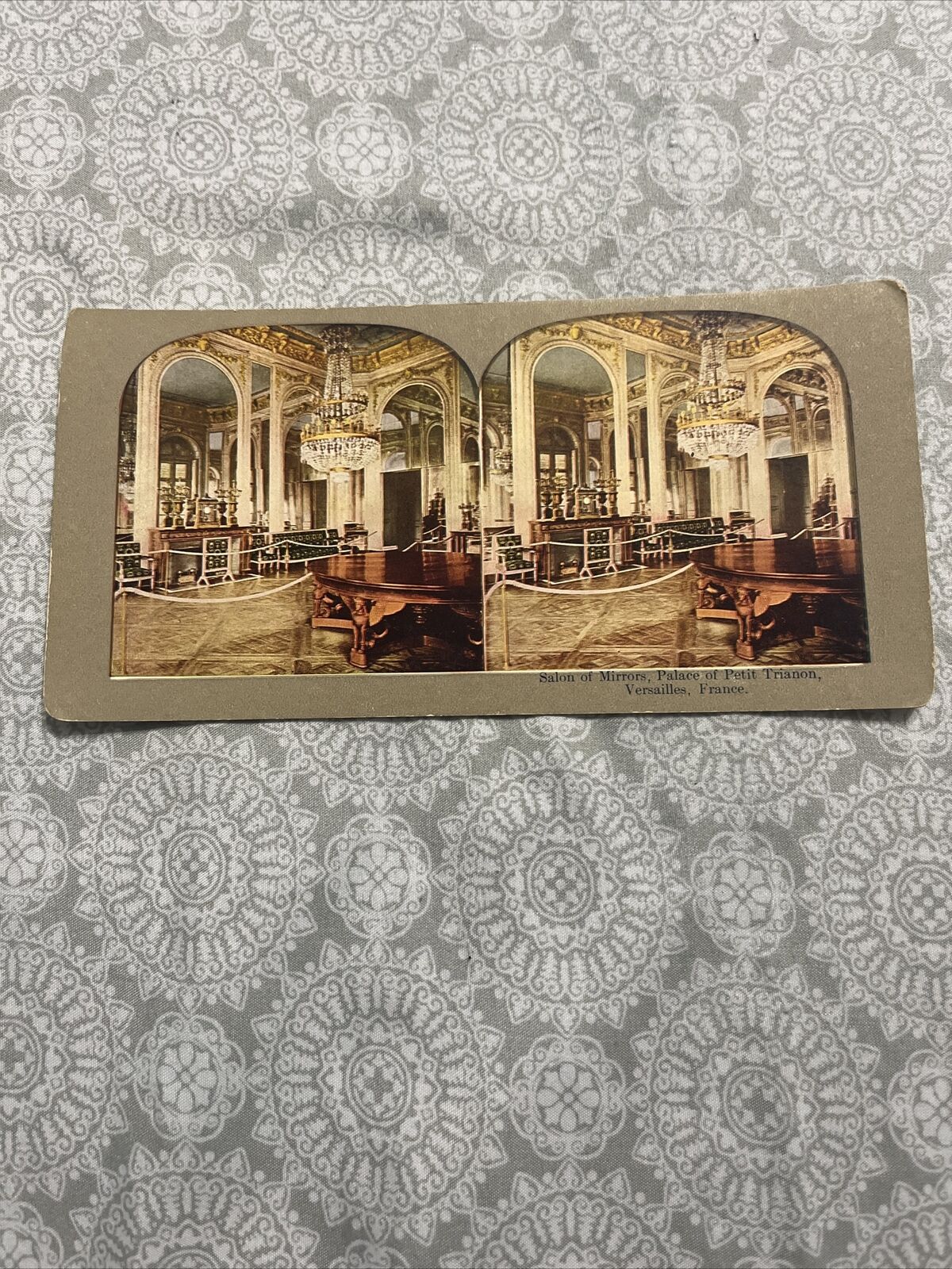Antique 1900's Palace Petit Trianon France Stereoview Mirror