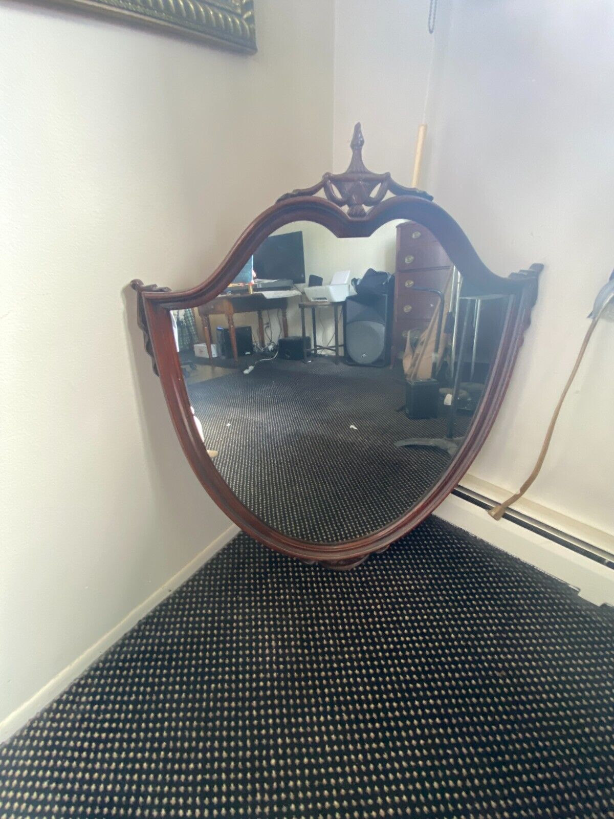 1875 High-Grade Antique Mahogany Dressing Mirror