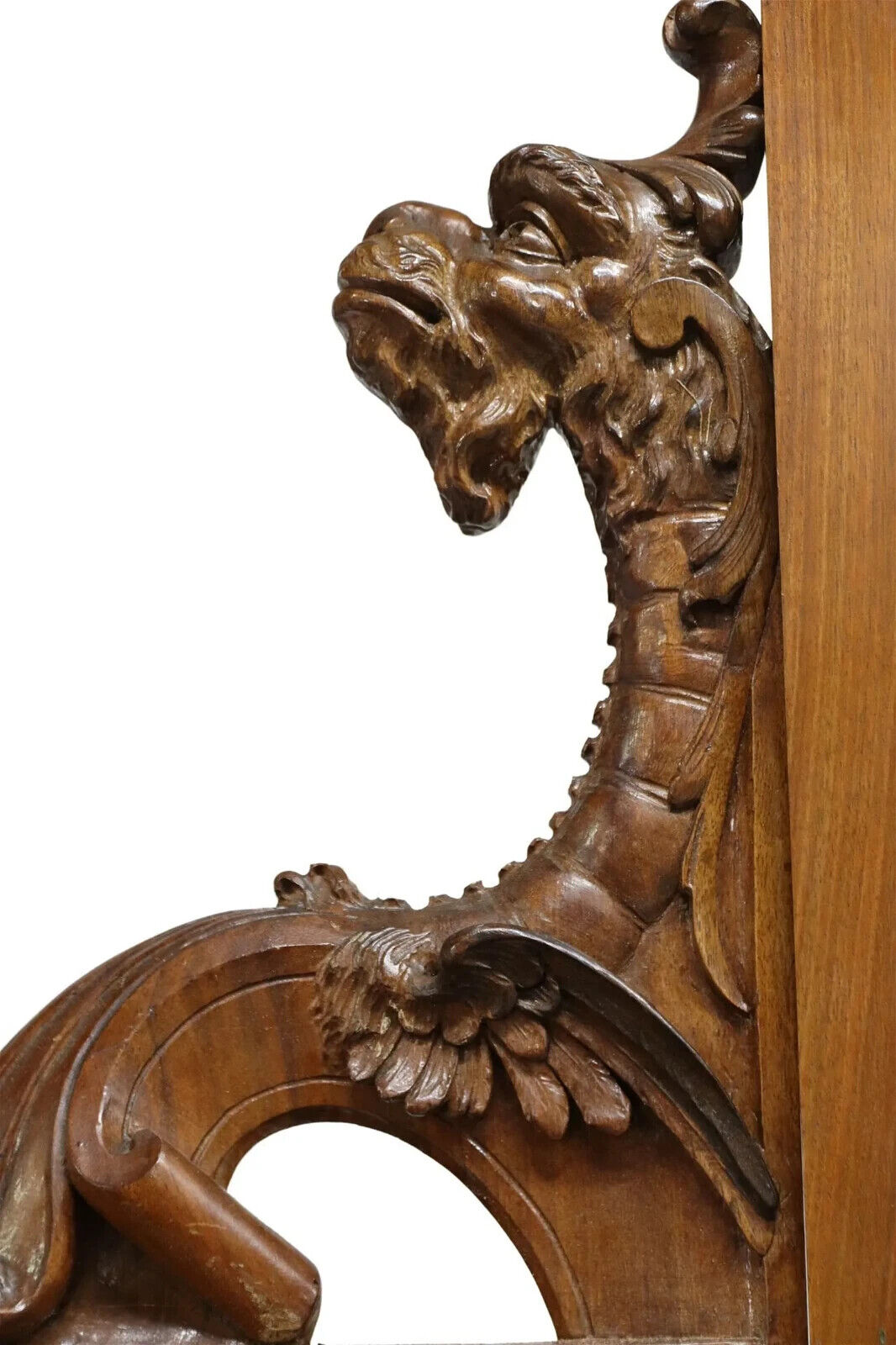 Monumental Mirrored Carved Wood Renaissance Revival Sideboard