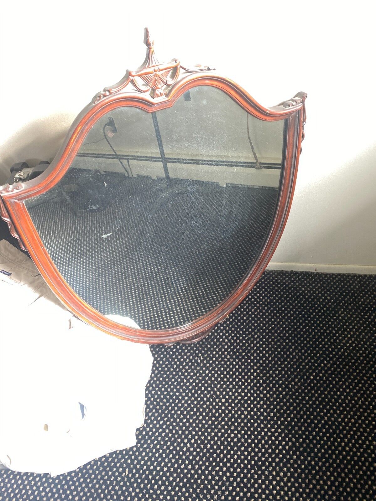 1875 High-Grade Antique Mahogany Dressing Mirror