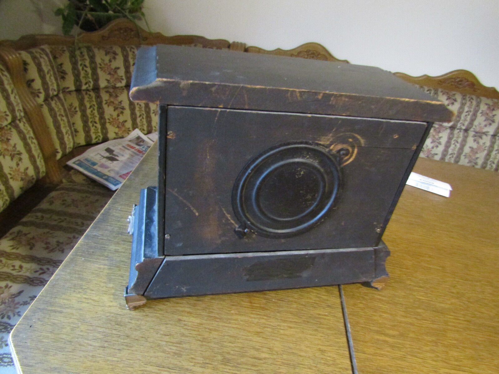 Late 1800s New Haven Black Mantle Clock