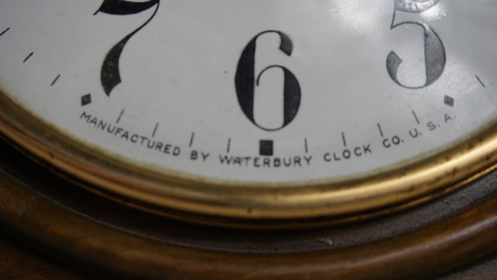Late 1800s Mahogany Waterbury Mantle Clock, Time & Strike
