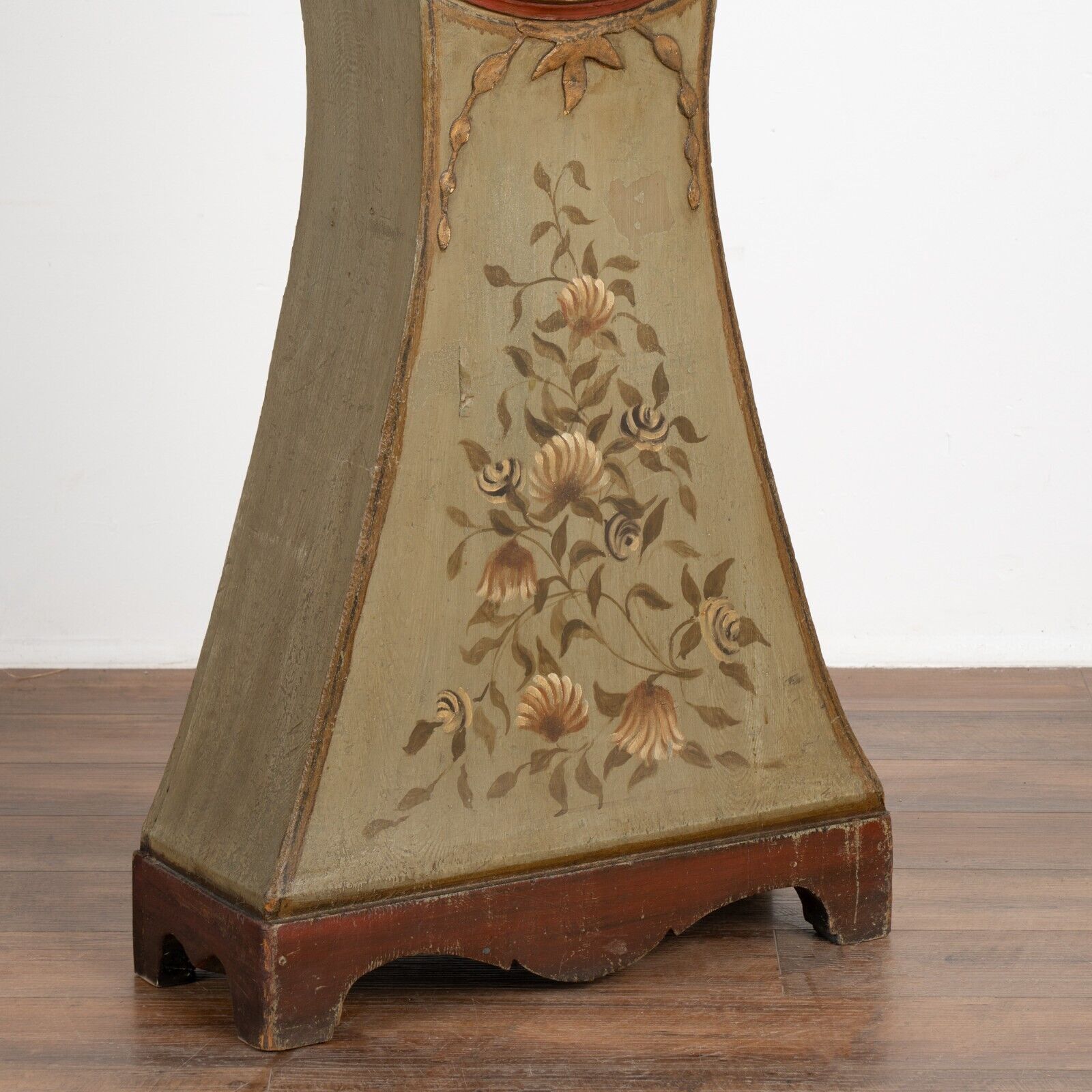1787 Swedish Mora Grandfather Clock with Original Green Paint