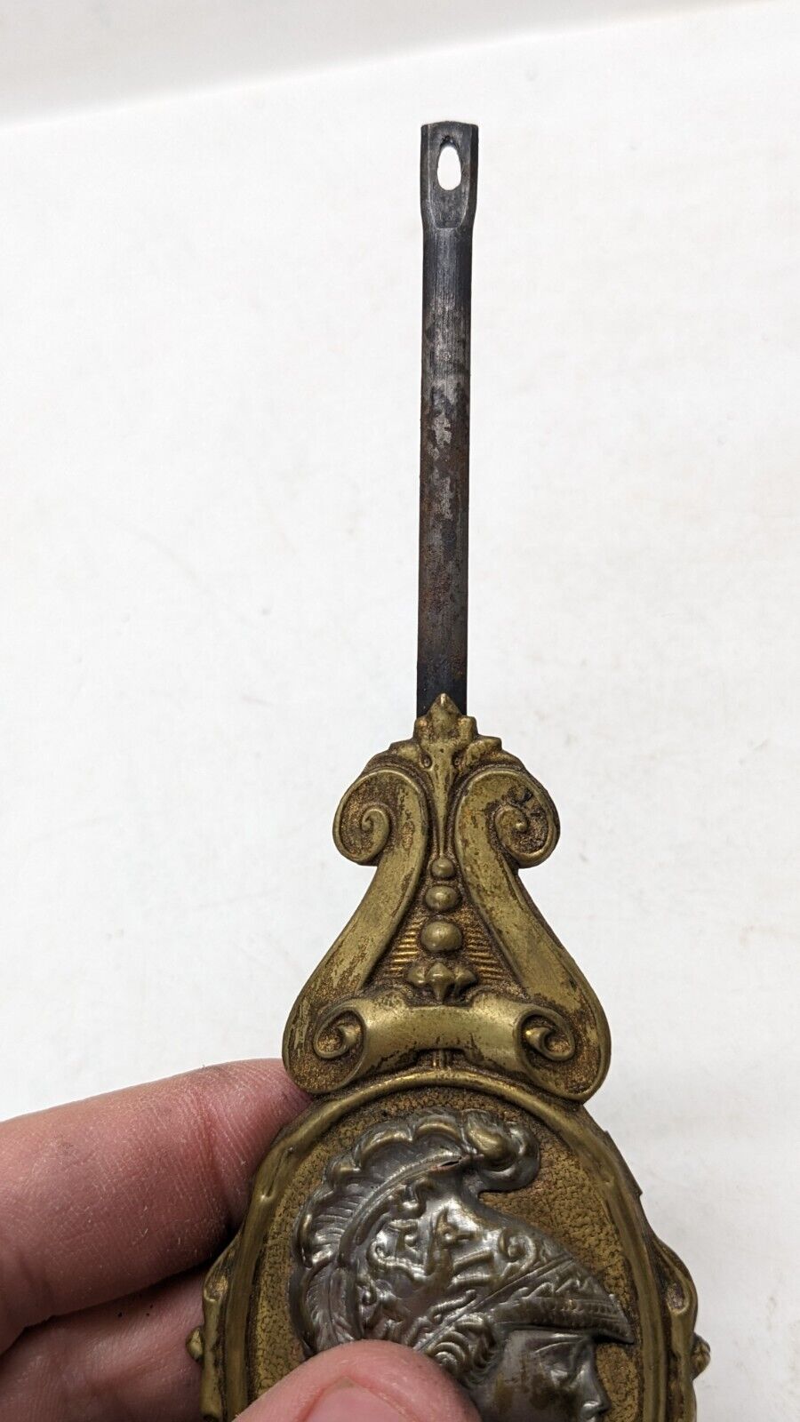 Authentic 1800s Premium Brass Pendulum with Roman Soldier