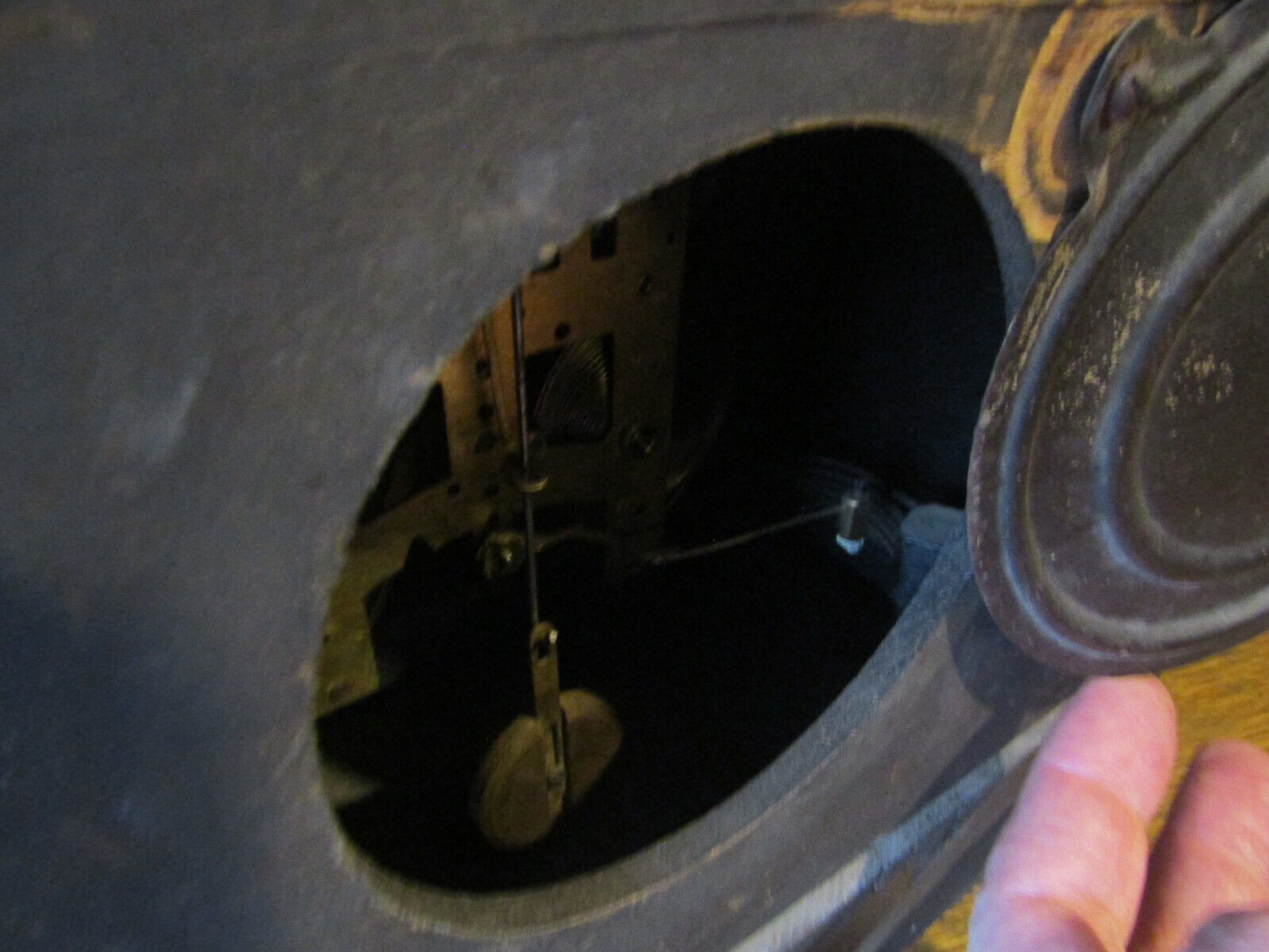 Late 1800s New Haven Black Mantle Clock