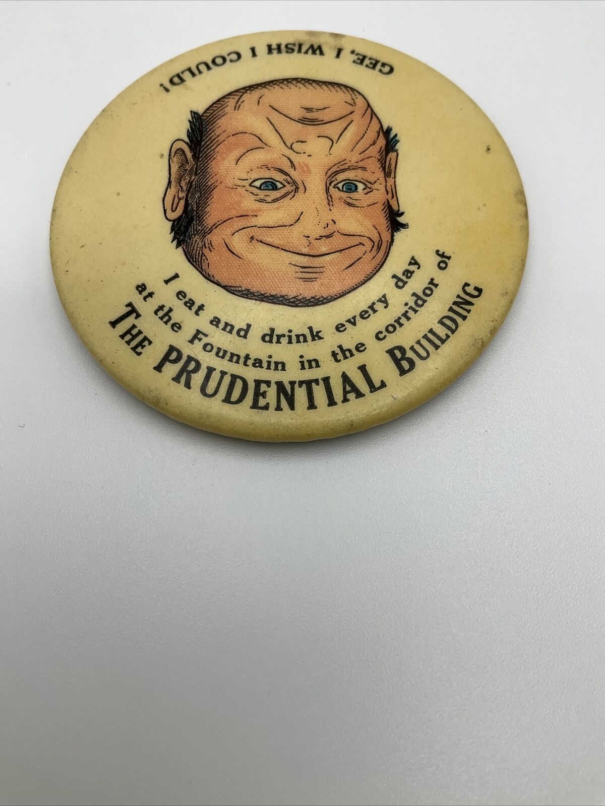 Antique Early 1900 Prudential Building Advertising Pocket Mirror