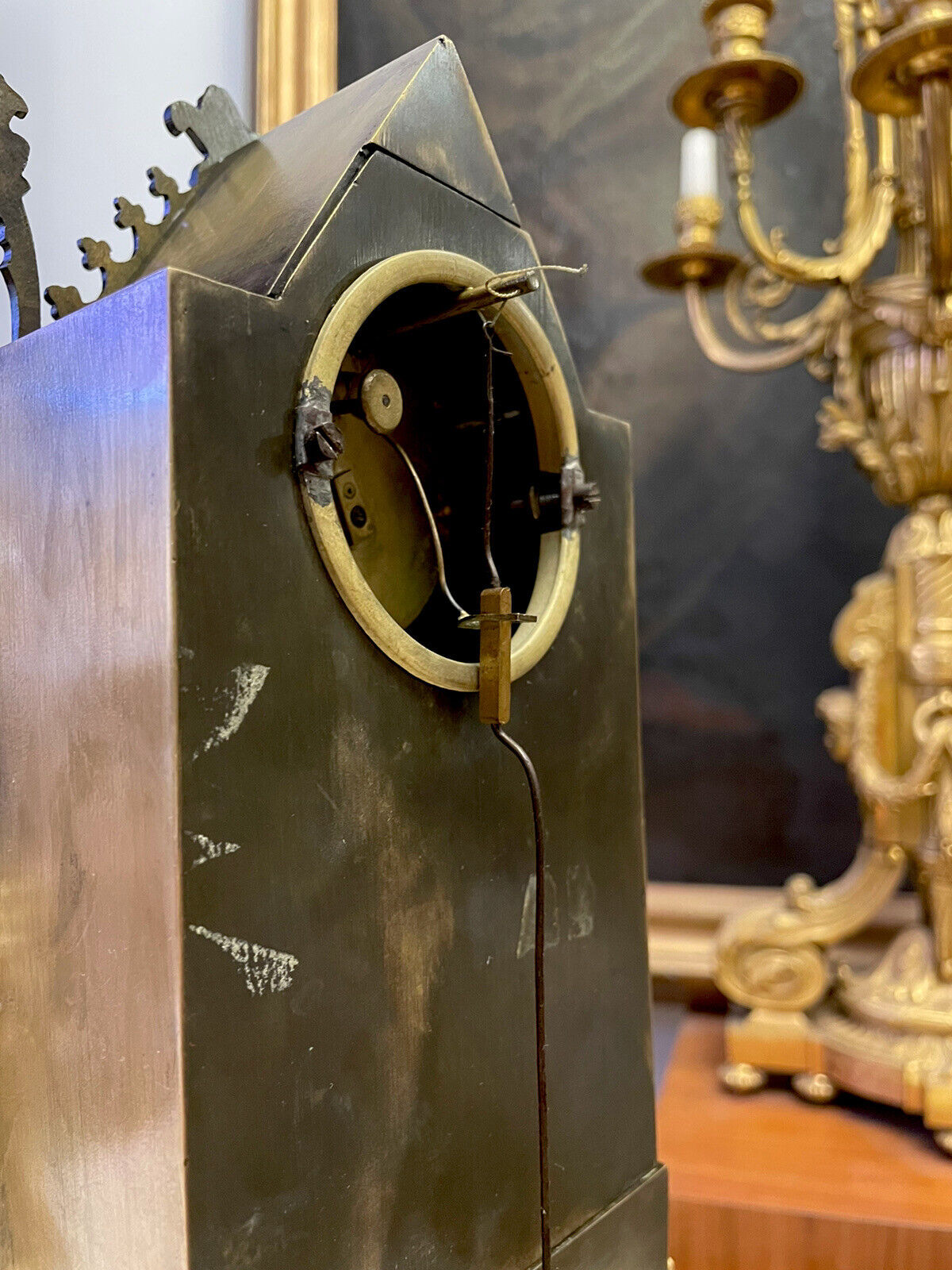 1800s French Bronze Automaton Animation Clock - Rare