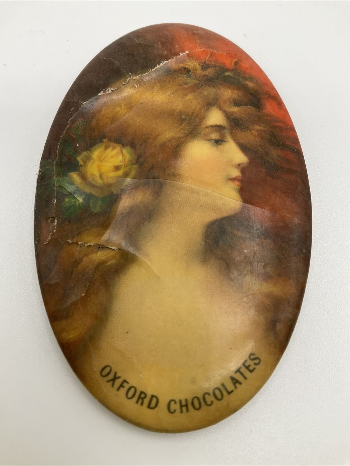 Vintage Oxford Chocolates Advertising Pocket Mirror