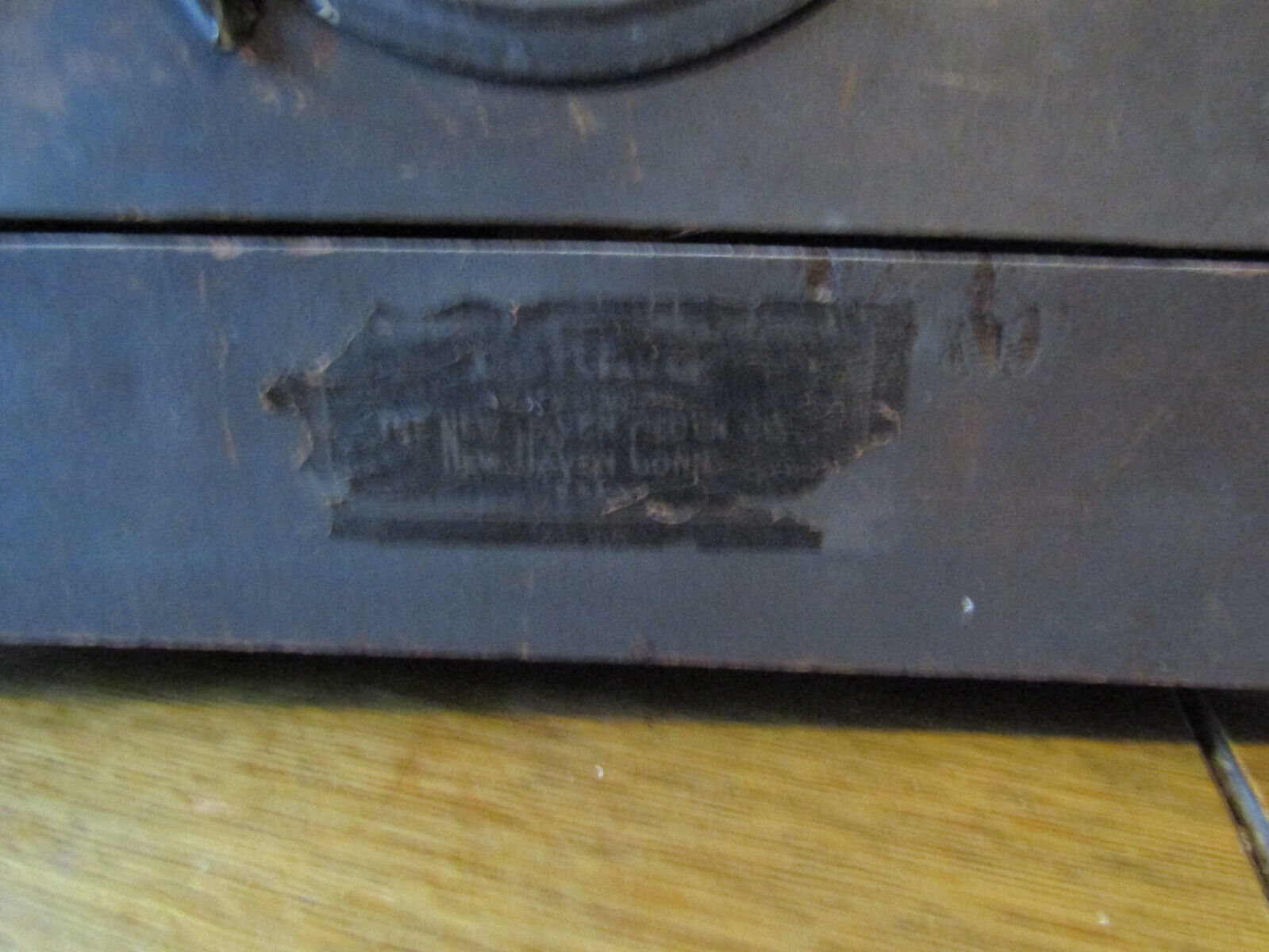 Late 1800s New Haven Black Mantle Clock