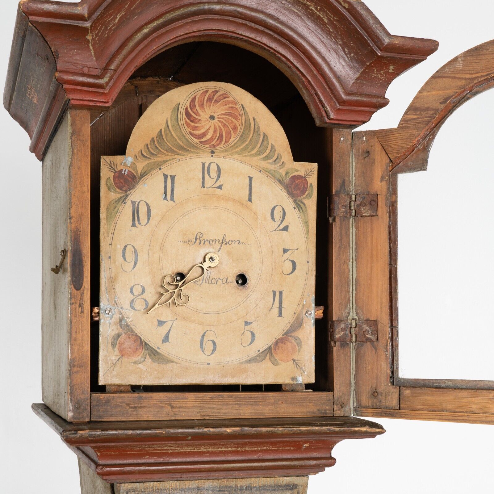 1787 Swedish Mora Grandfather Clock with Original Green Paint