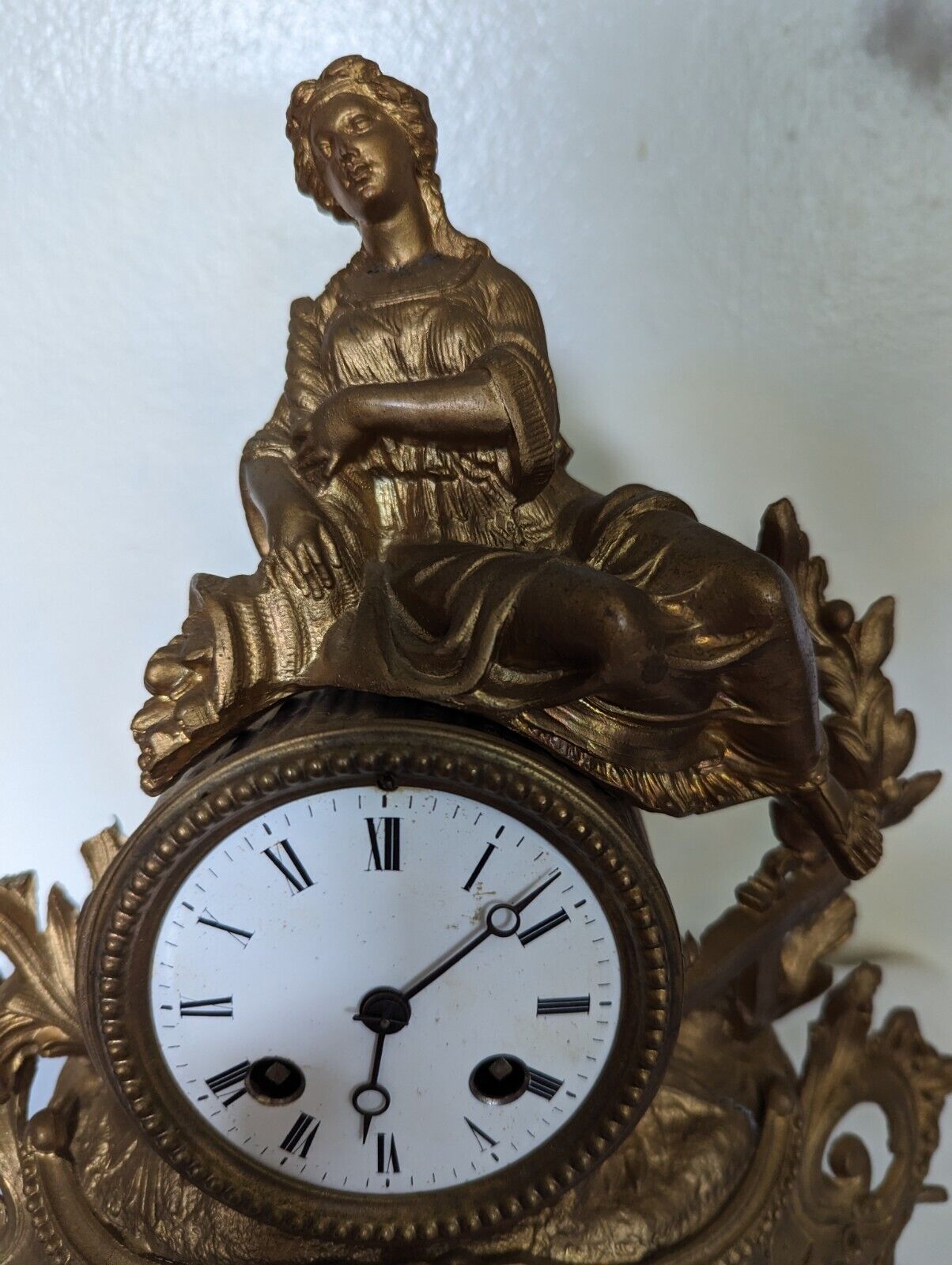 French Japy Freres Spelter Clock from 1800s, Restoration