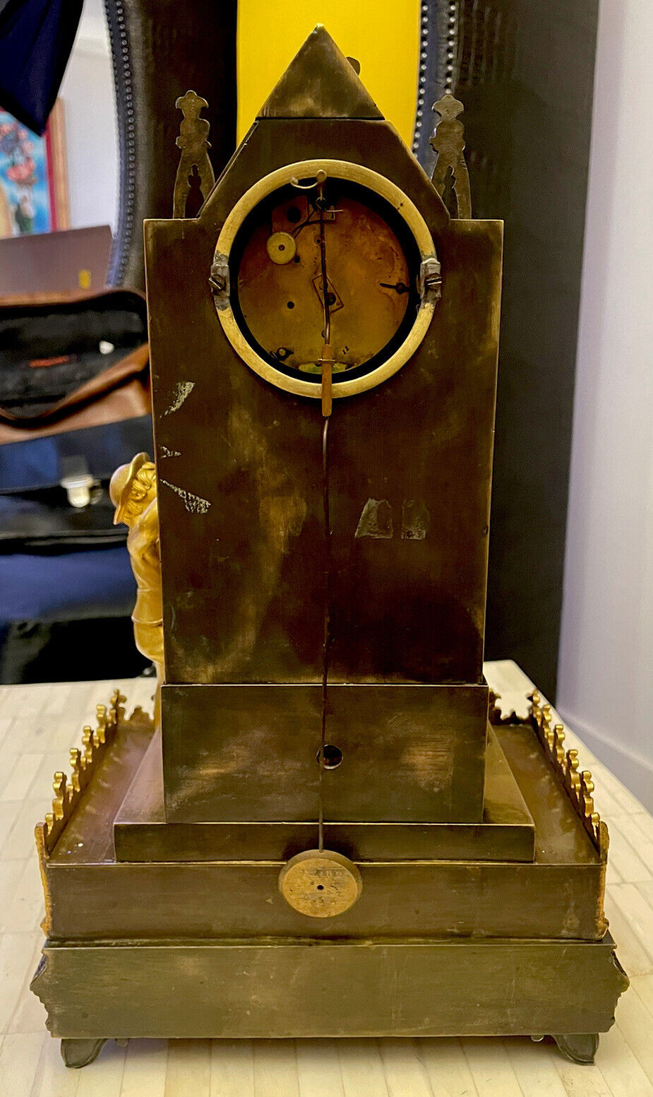 1800s French Bronze Automaton Animation Clock - Rare