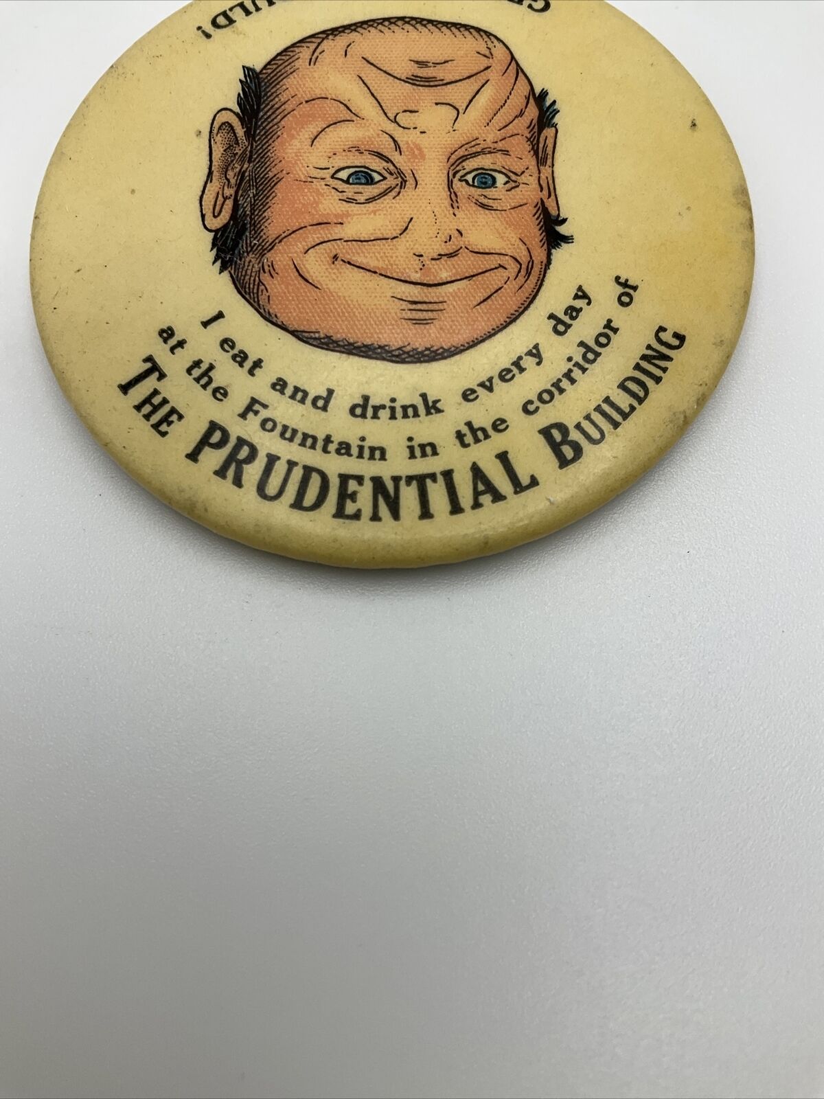 Antique Early 1900 Prudential Building Advertising Pocket Mirror