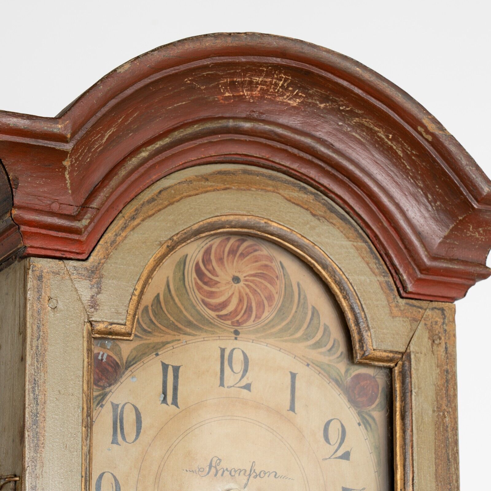 1787 Swedish Mora Grandfather Clock with Original Green Paint
