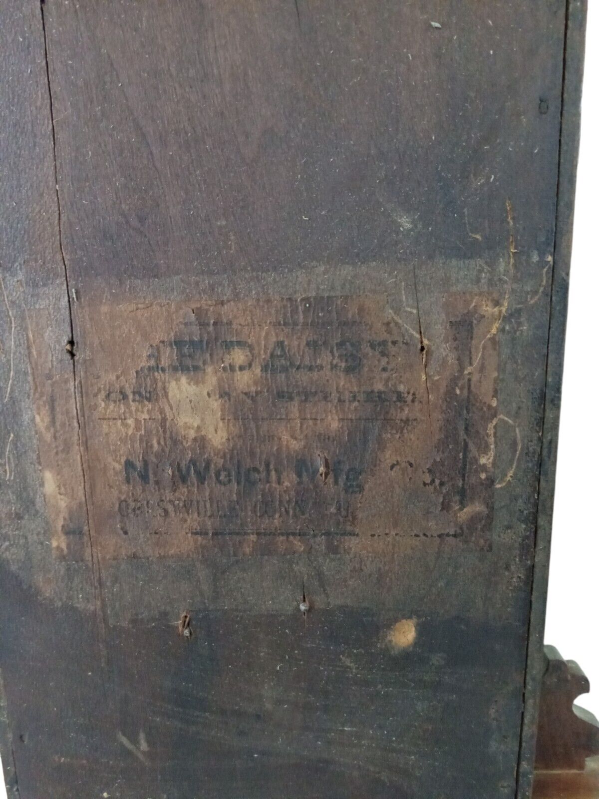 1800's E.N. WELCH Carved Oak Victorian Mantel Clock