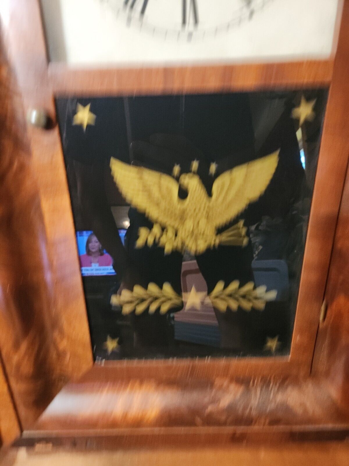 Antique Seth Thomas Ogee Shelf Clock with Reverse Eagle
