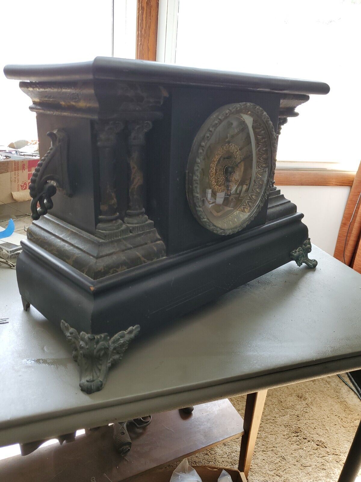 1800's E. Ingraham Company Mantel Clock, Key Included