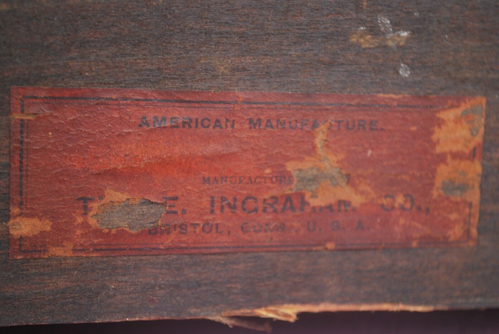 Late 1800's Ingraham Mantel Clock without Key