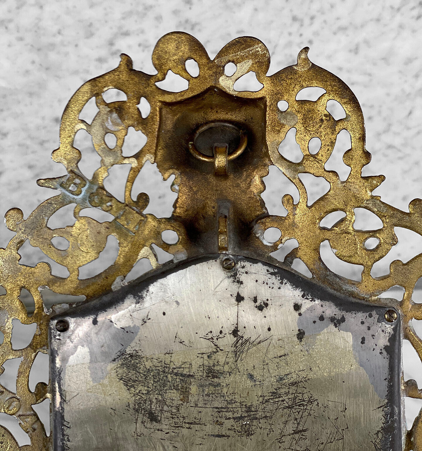 Gold Gilded Rococo Bacchus Candle Holder Sconce Mirror