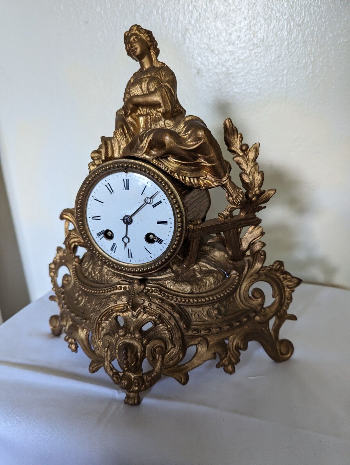 French Japy Freres Spelter Clock from 1800s, Restoration