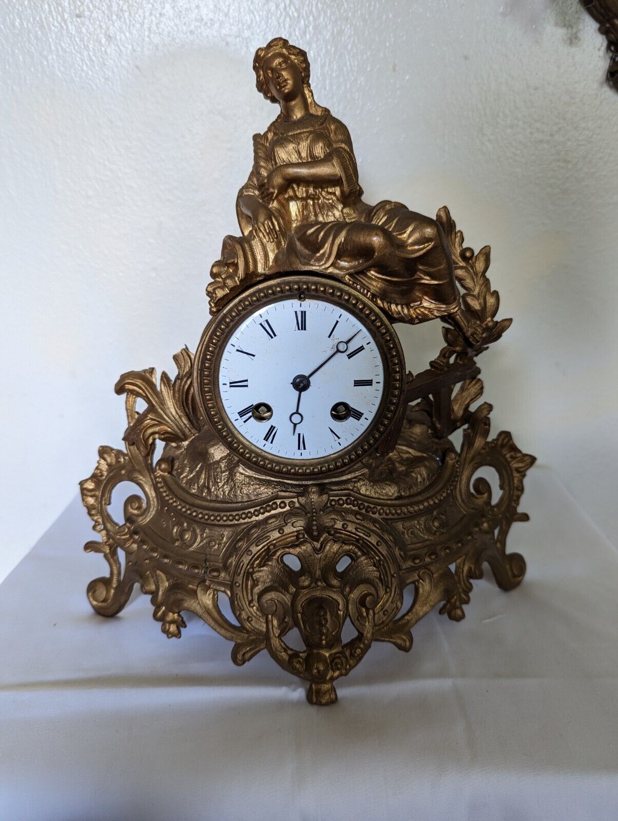 French Japy Freres Spelter Clock from 1800s, Restoration