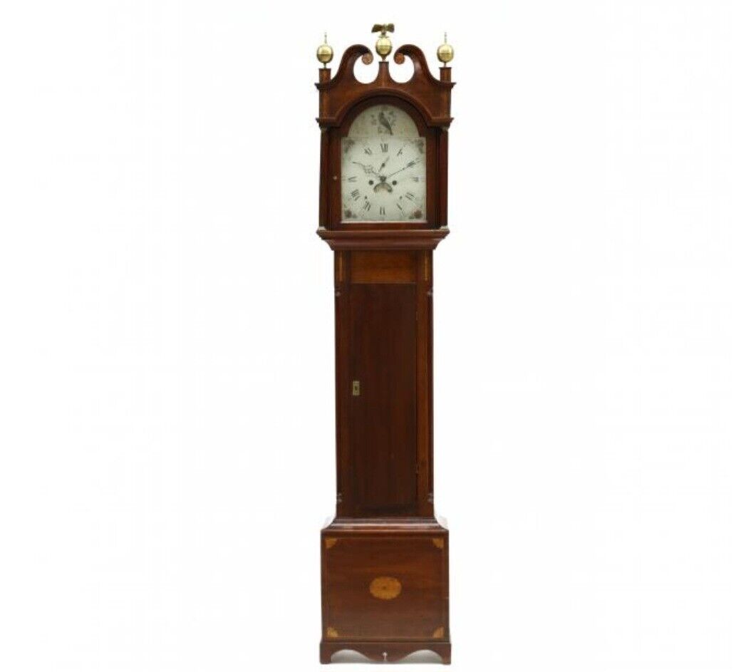 19th Century American Mahogany Tall Case Clock