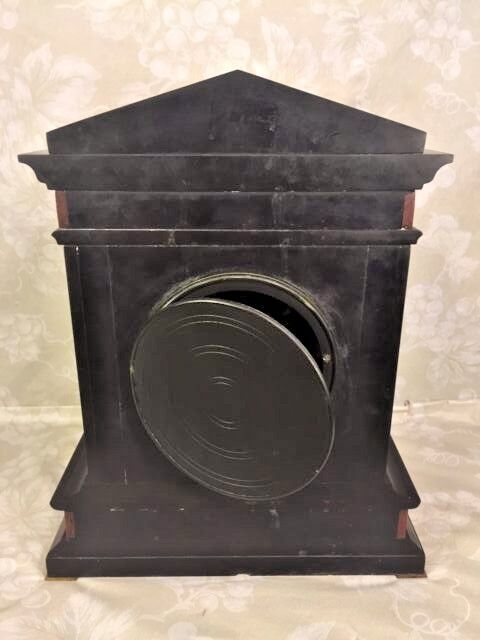 French Clock and Garniture Set with Slate and Marble