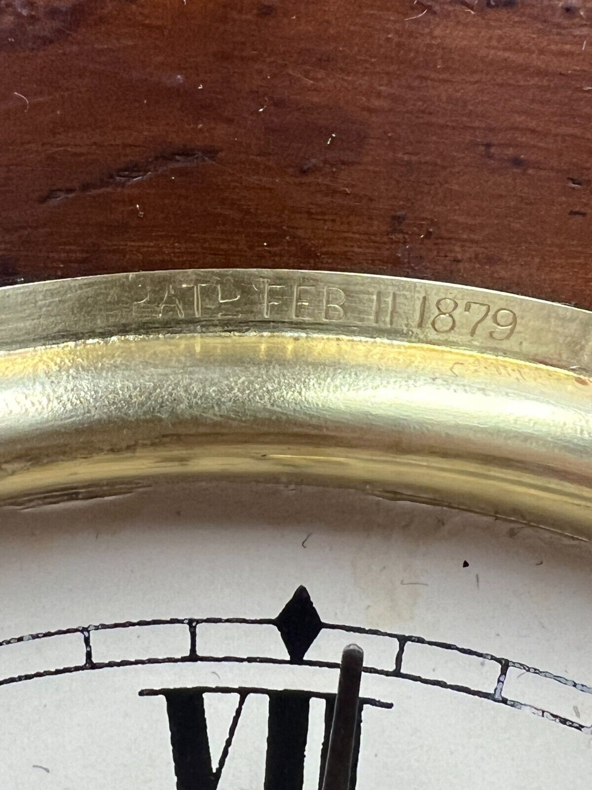 1800s Walnut Wood Working New Haven Mantel Clock