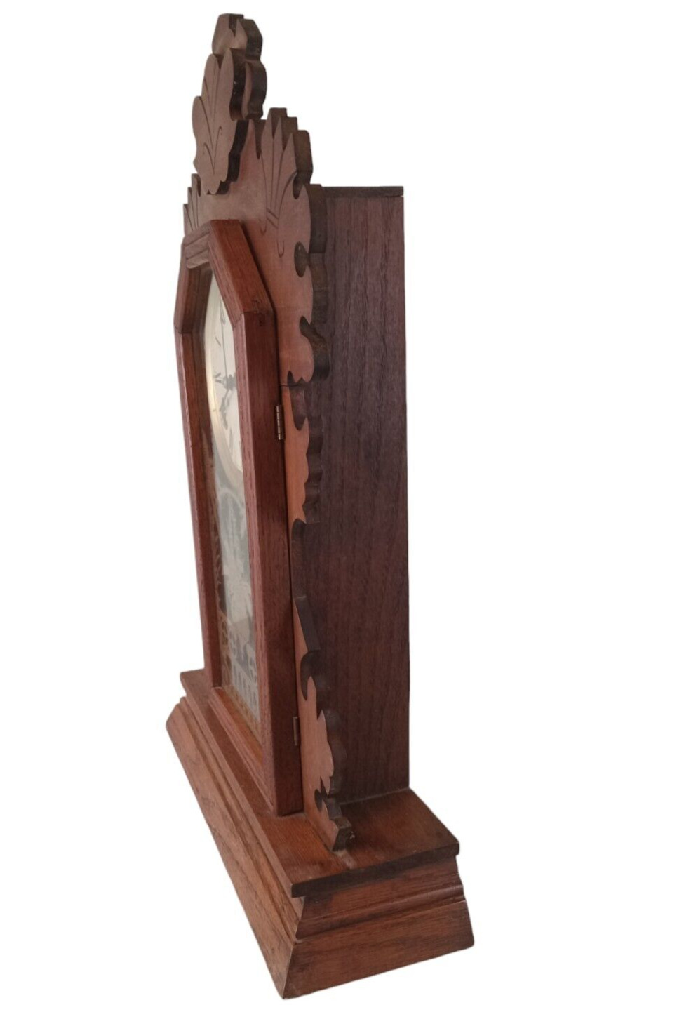 1800's S. LaRose Carved Victorian Gingerbread Shelf Clock