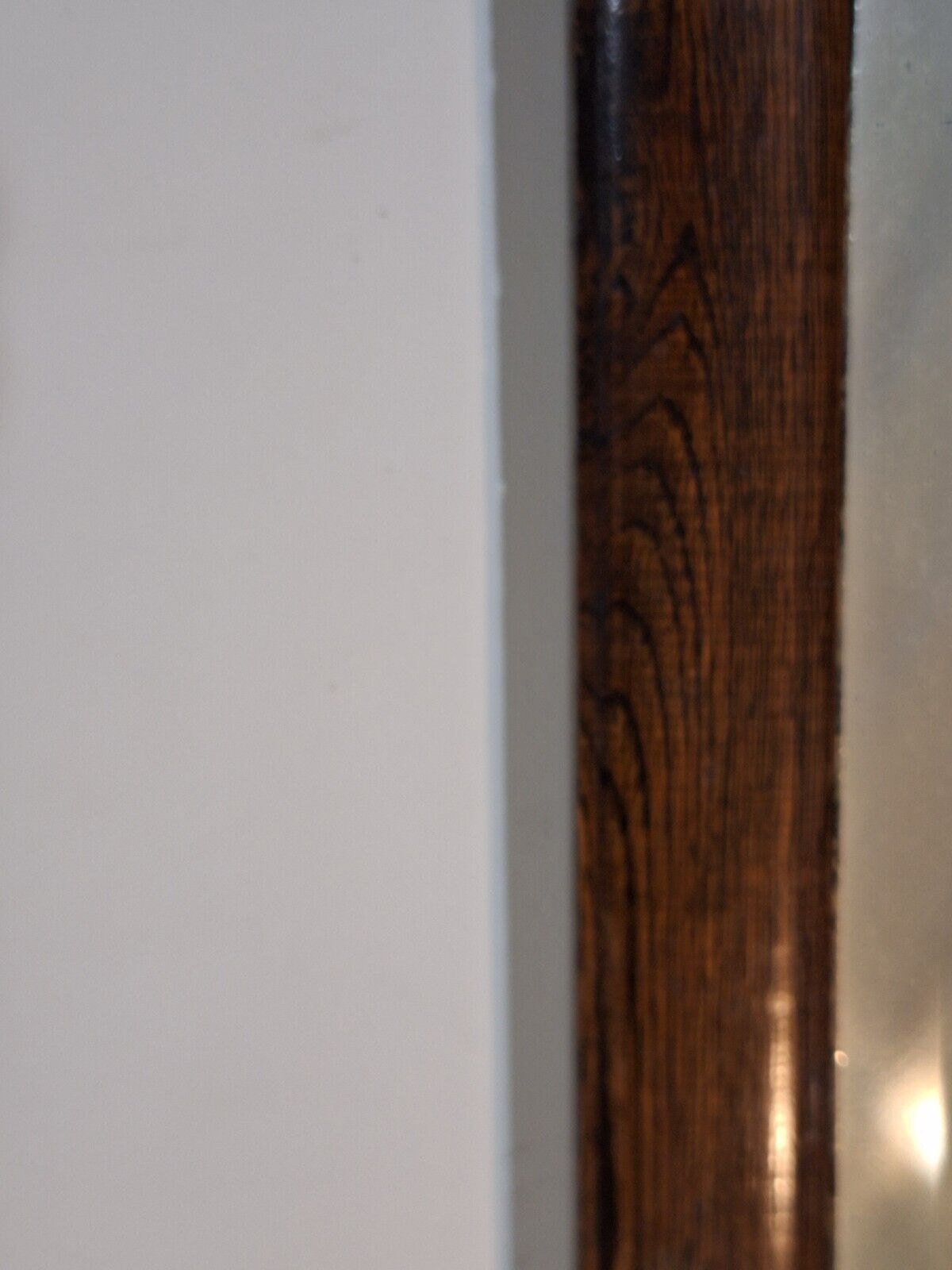 1900's Solid Oak Beveled Mirror in Vintage Frame