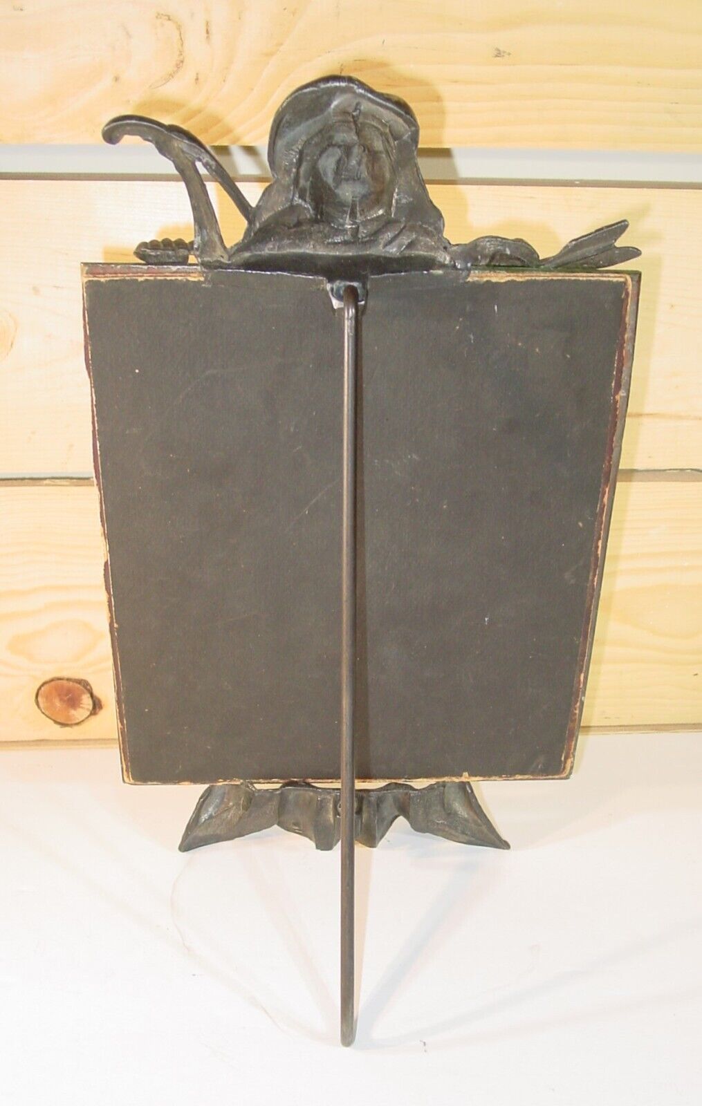 1900s Art Nouveau Africana Tribal Warrior Pewter Table Mirror